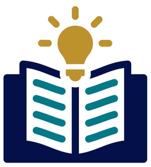 illustration of a book and light bulb