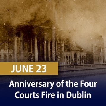 Anniversary of the Four Courts Fire in Dublin 6-23-22 twg