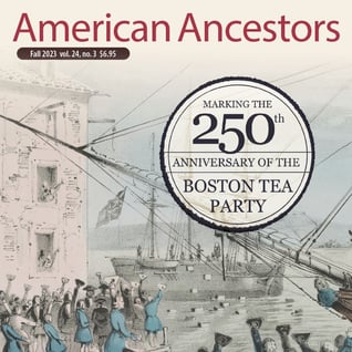 front cover of the fall issue of the American Ancestors magazine