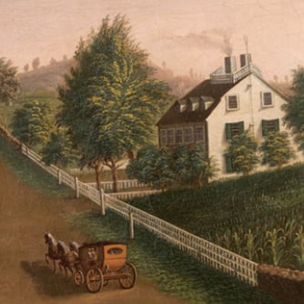 Painting of Ezekiel Hersey Derby estate, Massachusetts