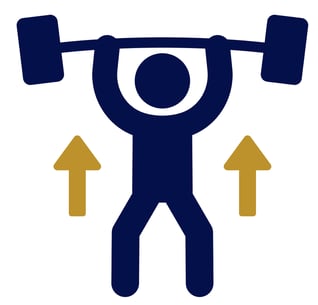 illustration of a person lifting weights