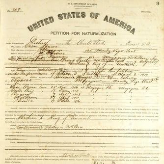 naturalization document