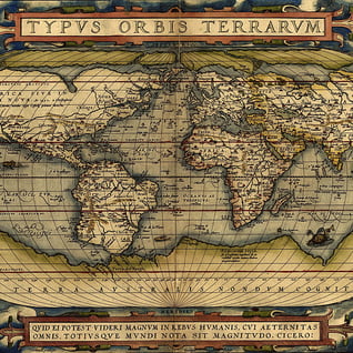 ortelius-world-map-square