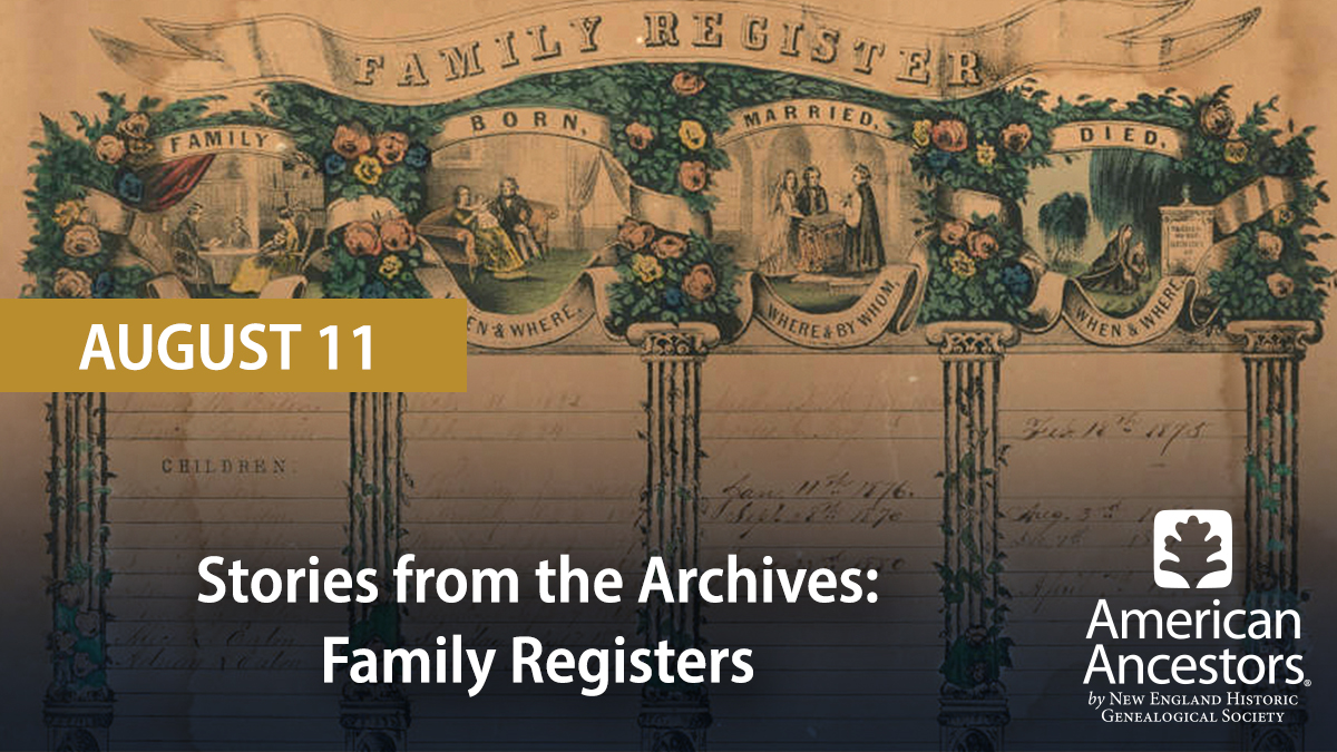 Stories from the Archives-Family Registers-social